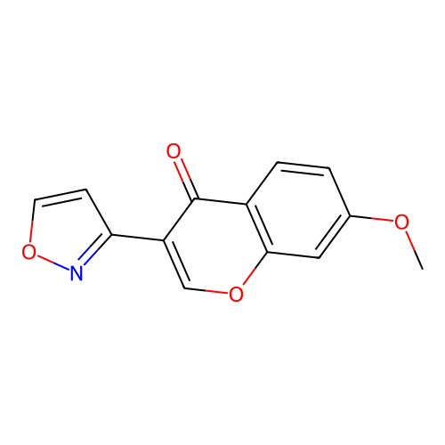 7-methoxy-3-(1,2-oxazol-3-yl)-4H-chromen-4-one structure