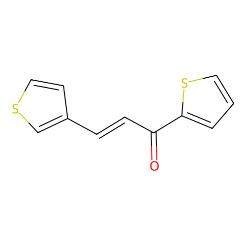 1-Thiophen-2-yl-3-thiophen-3-ylprop-2-en-1-one structure