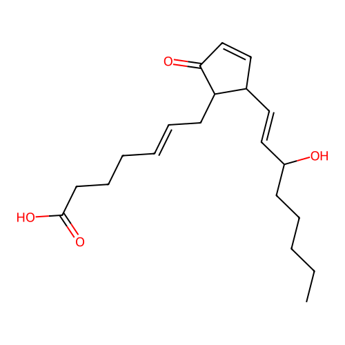 5-Heptenoic acid, 7-[2-(3-hydroxy-1-octenyl)-5-oxo-3-cyclopenten-1-yl]- structure