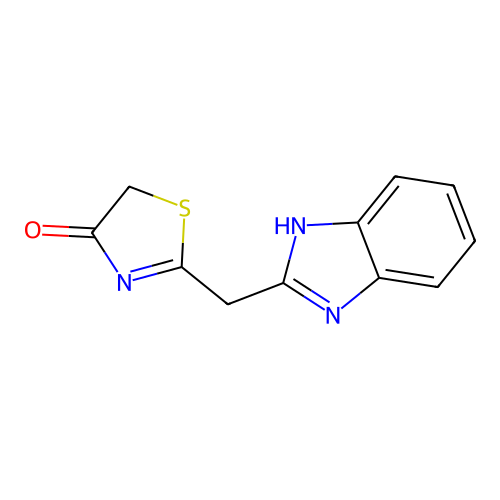 2-(1H-Benzimidazol-2-ylmethyl)-1,3-thiazol-4(5H)-one structure