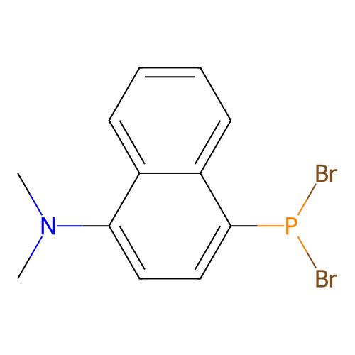 4-dibromophosphanyl-N,N-dimethylnaphthalen-1-amine structure