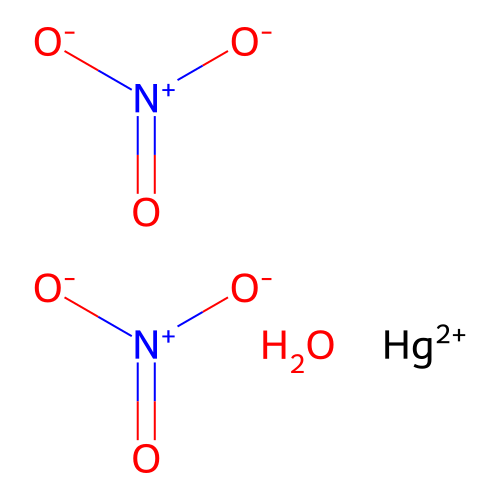 Mercuric nitrate monohydrate structure