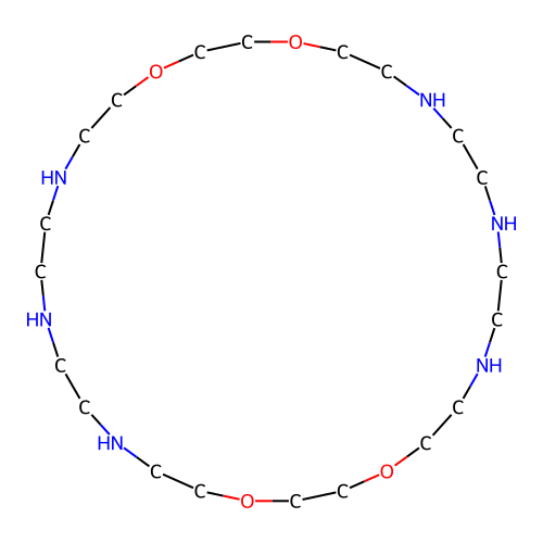 1,4,16,19-Tetraoxa-7,10,13,22,25,28-hexaazacyclotriacontane structure