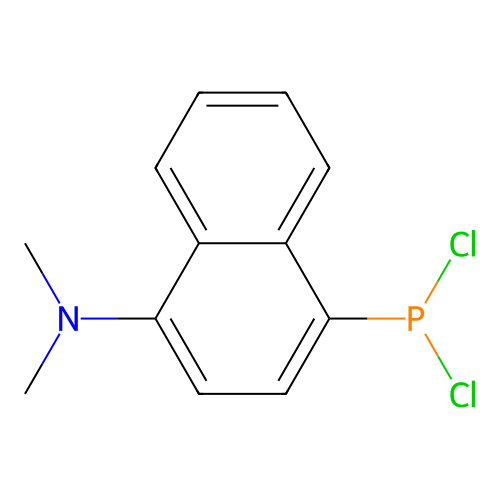 4-dichlorophosphanyl-N,N-dimethylnaphthalen-1-amine structure
