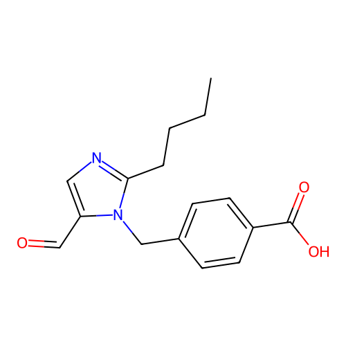 4-[(2-Butyl-5-formyl-1H-imidazol-1-yl)methyl]benzoic Acid structure