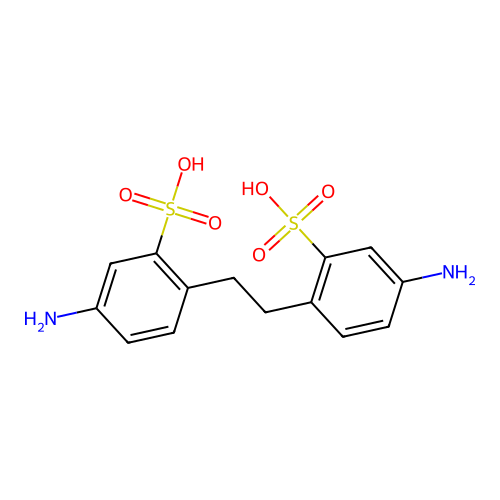5-Amino-2-[2-(4-amino-2-sulfophenyl)ethyl]benzenesulfonic acid structure