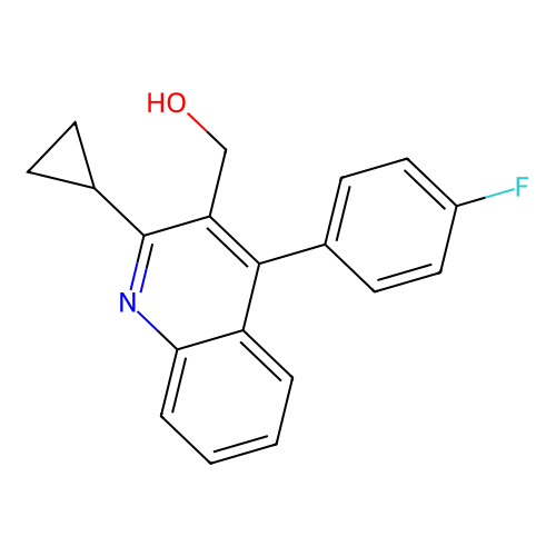 (2-Cyclopropyl-4-(4-fluorophenyl)quinolin-3-yl)methanol structure