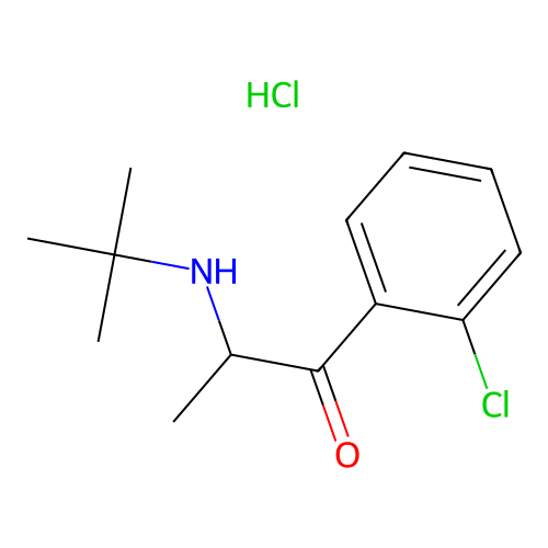 2-(Tert-butylamino)-1-(2-chlorophenyl)propan-1-one hydrochloride structure