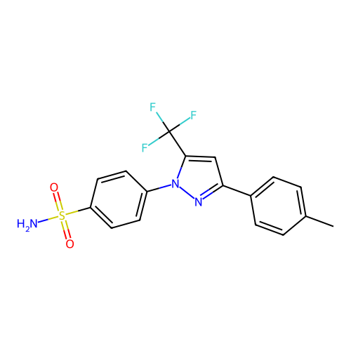 N-De(4-sulfonamidophenyl)-N'-(4-sulfonamidophenyl) Celecoxib structure