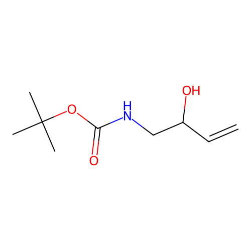 tert-butyl N-(2-hydroxybut-3-en-1-yl)carbamate structure