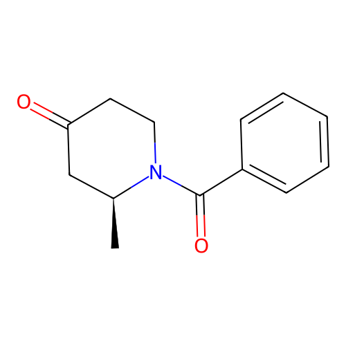 (2S)-1-benzoyl-2-methylpiperidin-4-one structure