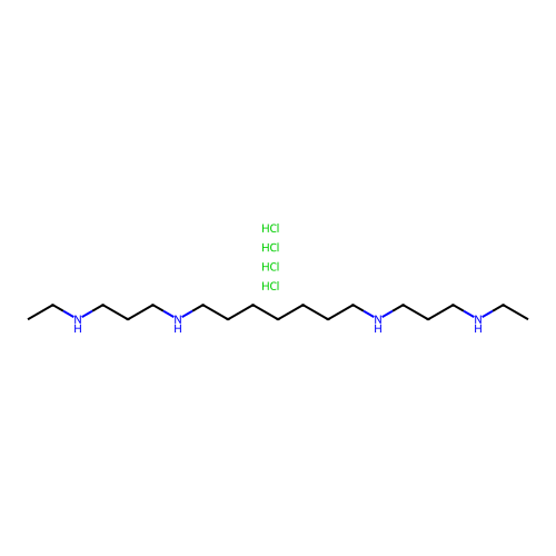 N,N'-Bis(3-(ethylamino)propyl)-1,7-heptanediamine tetrahydrochloride structure