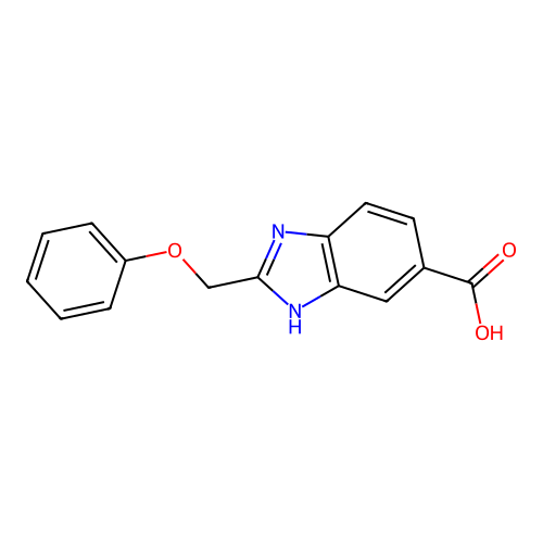 2-(phenoxymethyl)-3H-benzimidazole-5-carboxylic acid structure