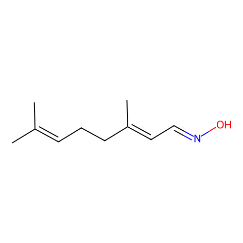 2,6-Octadienal, 3,7-dimethyl-, oxime structure