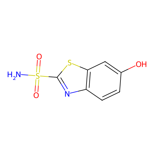6-Hydroxy-1,3-benzothiazole-2-sulfonamide structure