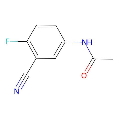 N-(3-cyano-4-fluorophenyl)acetamide structure