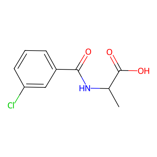 2-[(3-chlorobenzoyl)amino]propanoic Acid structure