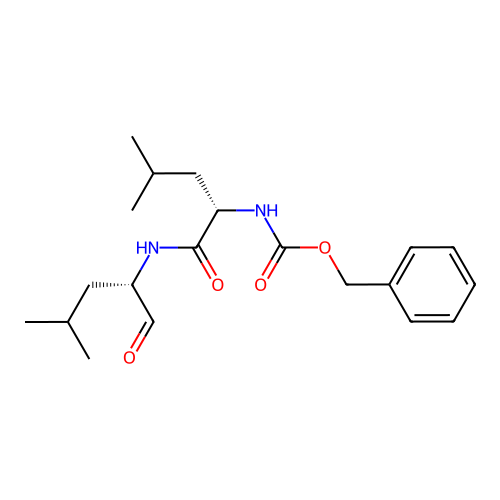 Benzyloxycarbonyl-leucyl-leucinal structure