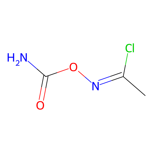 Ethanimidoyl chloride, N-((aminocarbonyl)oxy)- structure