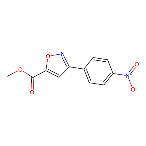 Methyl 3-(4-nitrophenyl)-1,2-oxazole-5-carboxylate structure