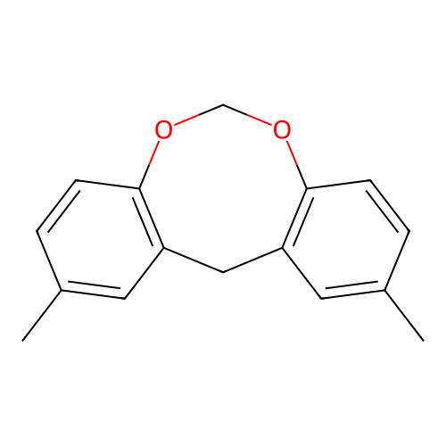 3,7-dimethyl-5H-benzo[d][1,3]benzodioxocine structure