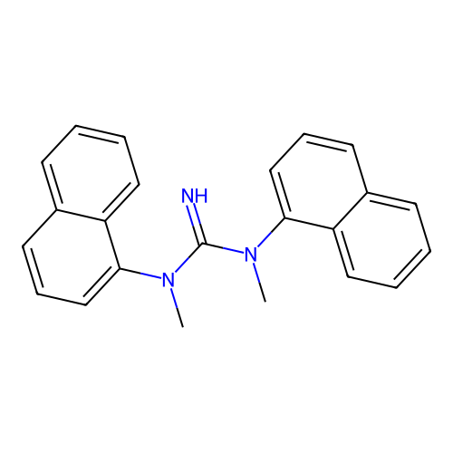 N,N''-Dimethyl-N,N''-di-naphthalen-1-yl-guanidine structure