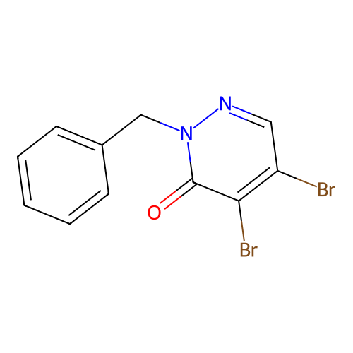 2-benzyl-4,5-dibromopyridazin-3(2H)-one structure