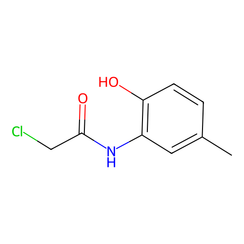 2-chloro-N-(2-hydroxy-5-methylphenyl)acetamide structure