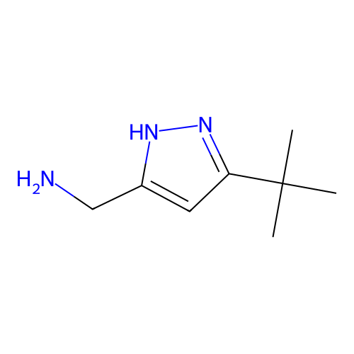 (3-tert-butyl-1H-pyrazol-5-yl)methanamine structure
