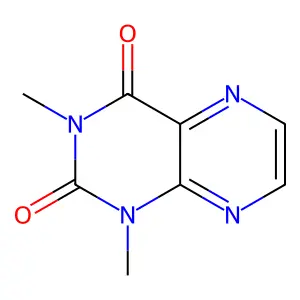 2,4(1H,3H)-Pteridinedione, 1,3-dimethyl- structure