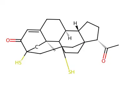 18-Ethylenedithioprogesterone structure