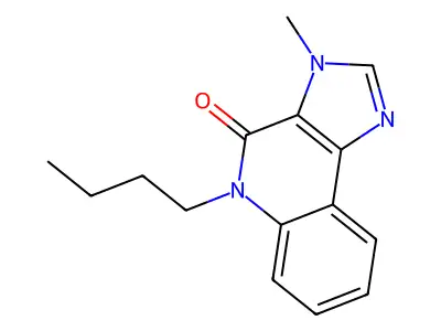 4H-Imidazo(4,5-c)quinolin-4-one, 3,5-dihydro-5-butyl-3-methyl- structure