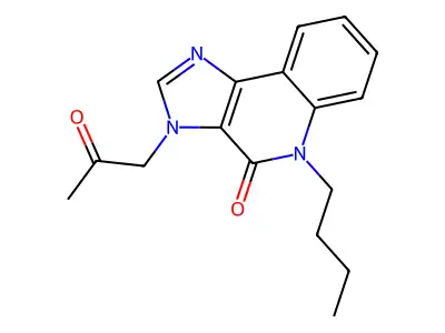 4H-Imidazo(4,5-c)quinolin-4-one, 3,5-dihydro-5-butyl-3-(2-oxopropyl)- structure