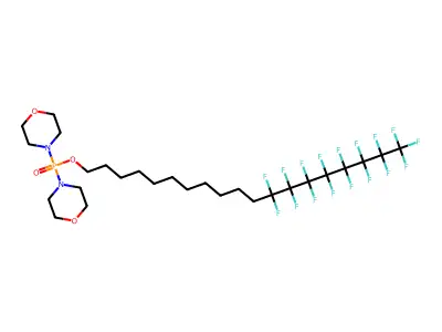 11-(perfluorooctyl)undecyl dimorpholinophosphinate structure