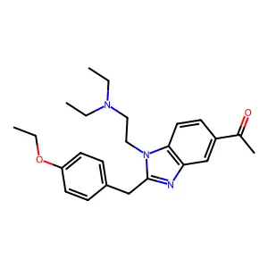 Ketone, 1-(2-(diethylamino)ethyl)-2-(p-ethoxybenzyl)-5-benzimidazolyl methyl structure