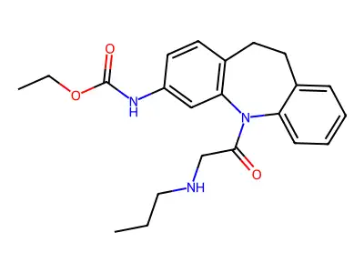 3-Carbethoxyamino-5-n-propylaminoacetyl-10,11-dihydro-5H-dibenz(b,f)azepine structure