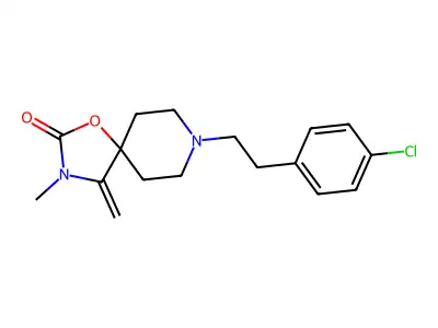 1-Oxa-3,8-diazaspiro(4.5)decan-2-one, 8-(2-(4-chlorophenyl)ethyl)-3-methyl-4-methylene- structure