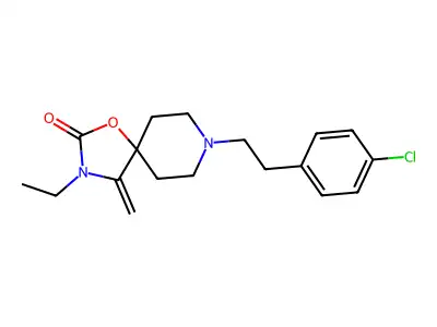 1-Oxa-3,8-diazaspiro(4.5)decan-2-one, 8-(2-(4-chlorophenyl)ethyl)-3-ethyl-4-methylene- structure