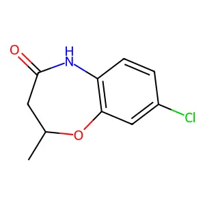 3-Chloro-6-methyl-6,7-dihydro-9H-5-oxa-9-azabenzocyclohepten-8-one structure