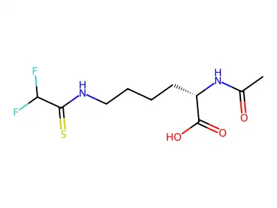 L-Lysine, N2-acetyl-N6-(2,2-difluoro-1-thioxoethyl)- structure