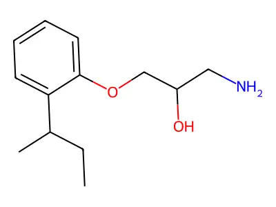 1-Amino-3-[2-(butan-2-YL)phenoxy]propan-2-OL structure