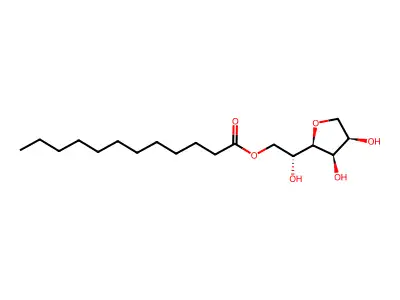 [2-(3,4-Dihydroxyoxolan-2-yl)-2-hydroxyethyl] dodecanoate structure