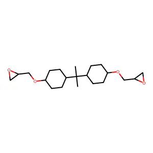2,2-二(4-环氧乙基甲氧基环己基)丙烷 structure