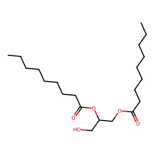 Nonanoic acid, 2-hydroxy-1,3-propanediyl ester structure