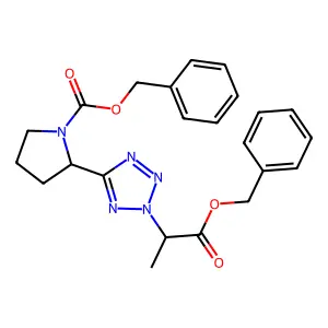 Benzyloxycarbonyl-prolyl-psi(CN4)-alanine benzyl ester structure