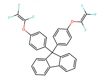 9,9-Bis(4-trifluorovinyloxyphenyl)fluorene structure