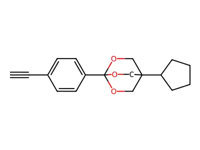 2,6,7-Trioxabicyclo(2.2.2)octane, 4-cyclopentyl-1-(4-ethynylphenyl)- structure