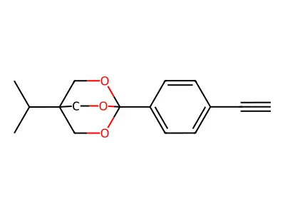 2,6,7-Trioxabicyclo(2.2.2)octane, 1-(4-ethynylphenyl)-4-(1-methylethyl)- structure