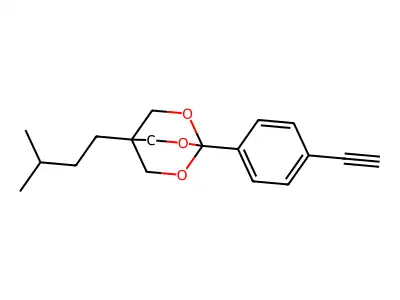 2,6,7-Trioxabicyclo(2.2.2)octane, 1-(4-ethynylphenyl)-4-(3-methylbutyl)- structure