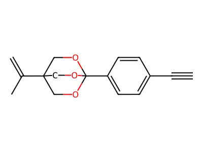 2,6,7-Trioxabicyclo(2.2.2)octane, 1-(4-ethynylphenyl)-4-(1-methylethenyl)- structure